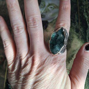 Sterling silver druzy It Pleases Me ring by Tessa Rand